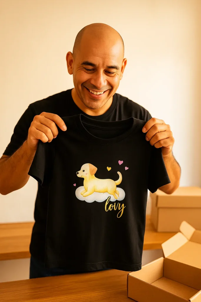 he left side of the image is spacious and blurred slightly for text placement. The overall tone is warm, cheerful, and emotionally inviting. Use soft natural lighting with a neutral winter color palette (warm beige, soft green, muted red). Include subtle snowflake sparkles in the background for a magical holiday vibe. Banner layout, wide format, text area on the left, model on the right.