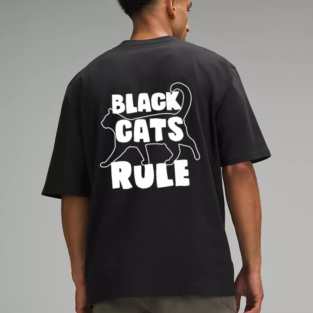 Black Cats Rule Dad Kitty Daddy Cat Mom Christmas Father Premium_3 Men T-Shirt