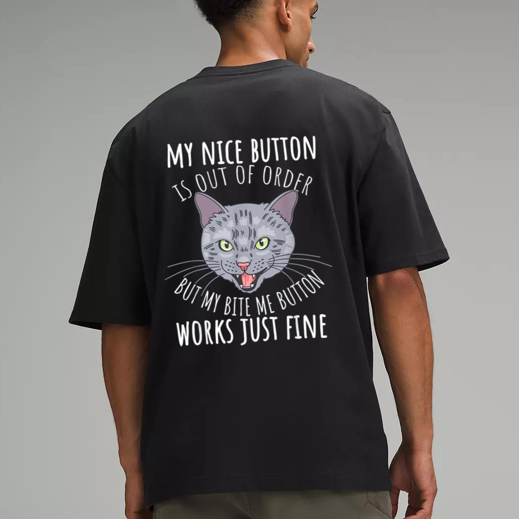 Cat Tshirt, Funny Cat Tees, Cat Lover Gifts, Cat Bite Me Men T-Shirt