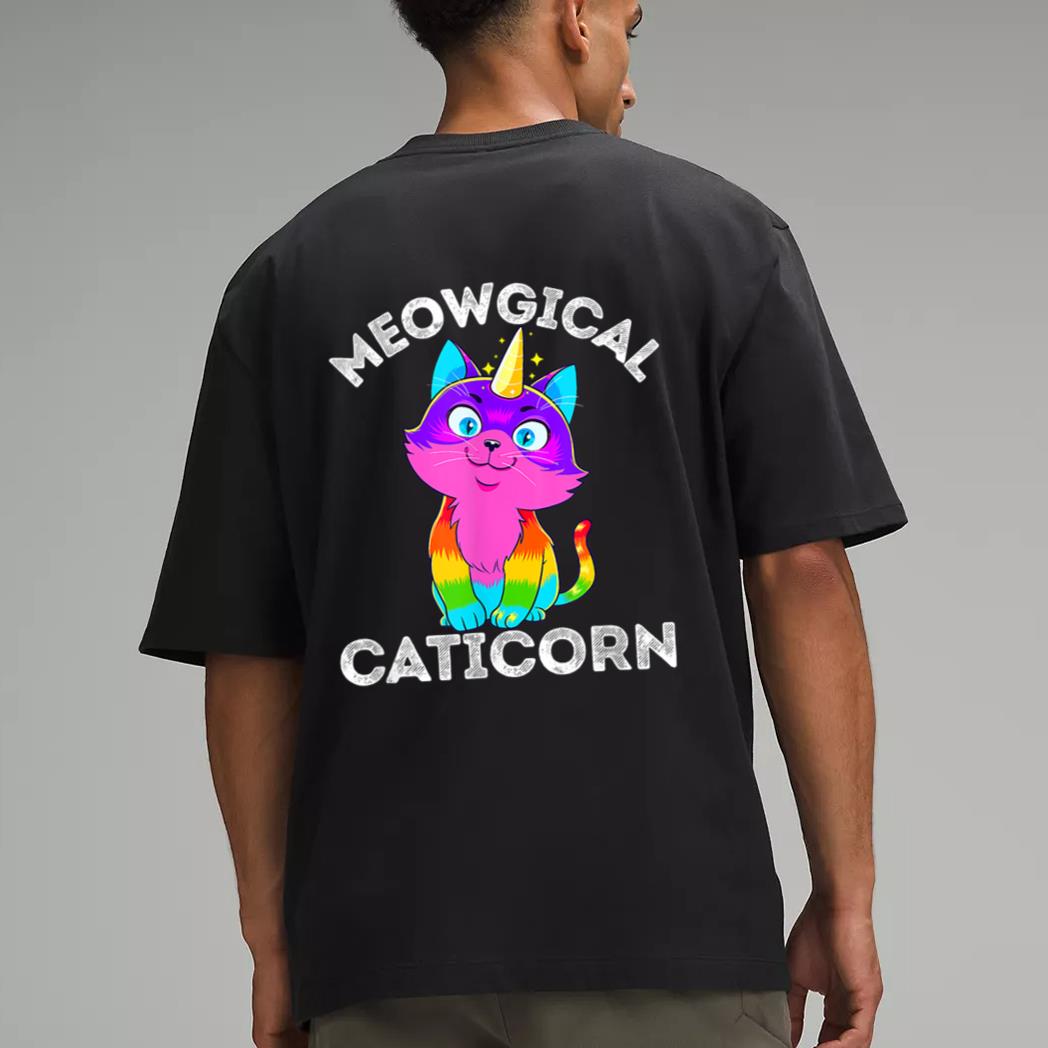 Caticorn Rainbow Funny My Cat is a Magical Unicorn Kittycorn Men T-Shirt