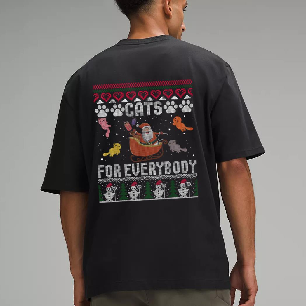 Cats For Everybody Christmas Cute Cat Lover Men T-Shirt