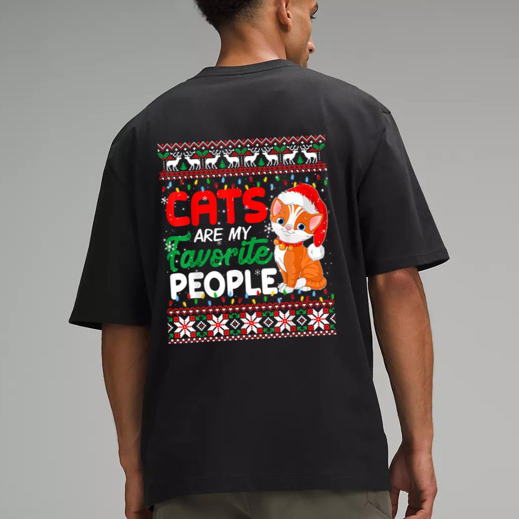 Christmas Cat  - Cats Are My Favorite People Men T-Shirt
