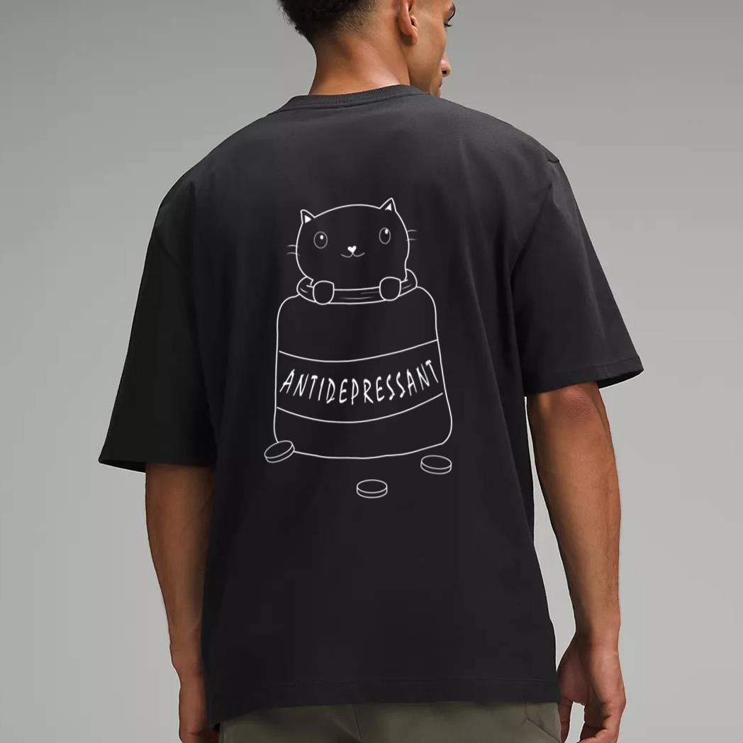 Cute Cat Drawing Cat Antidepressant Men T-Shirt