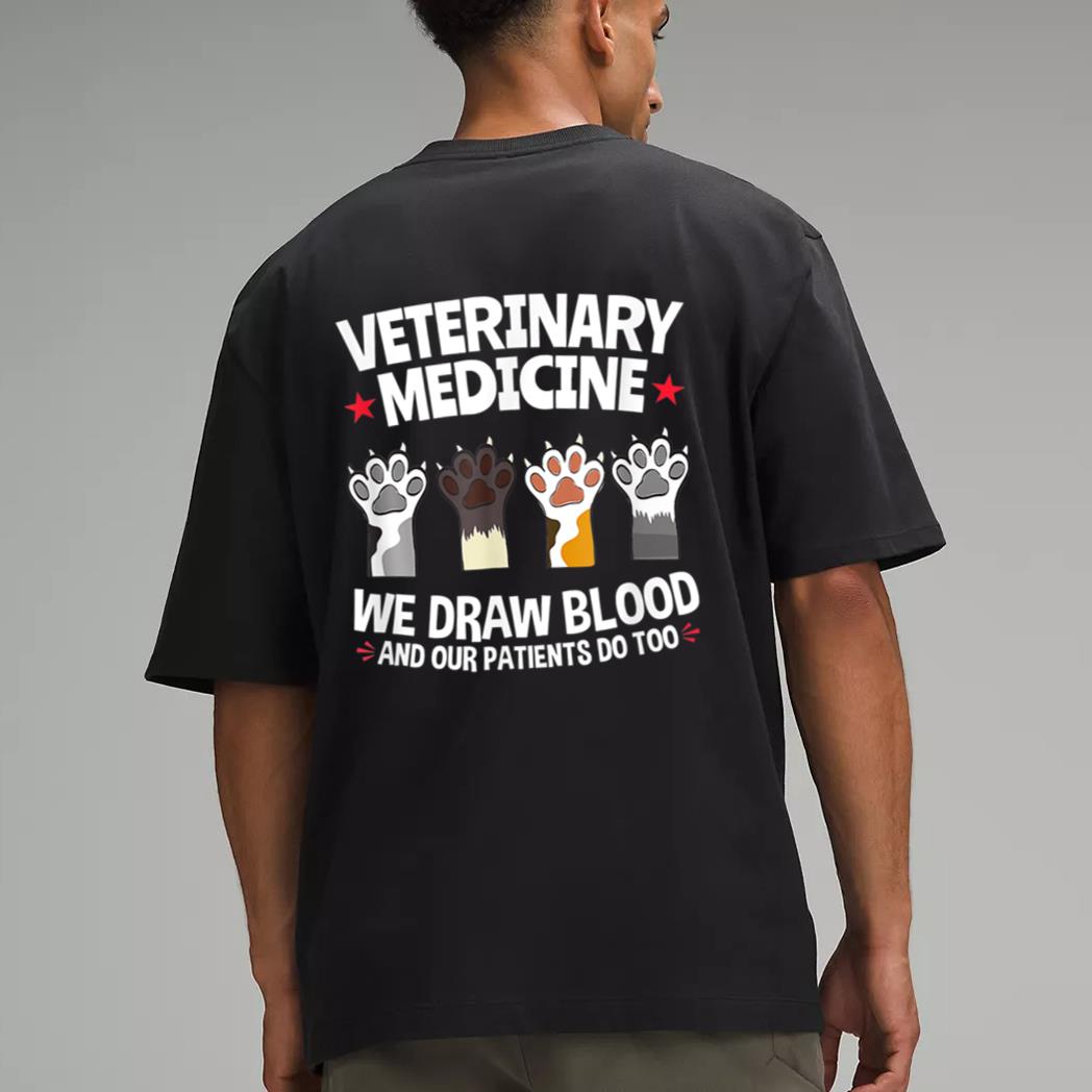 Cute Veterinarian Paws Cat Meow Kitty Cat For Mom Men T-Shirt