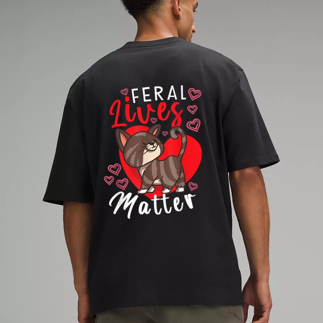 Feral Lives Matter Rescue Cat Adoption Cat Rescuer_1 Men T-Shirt