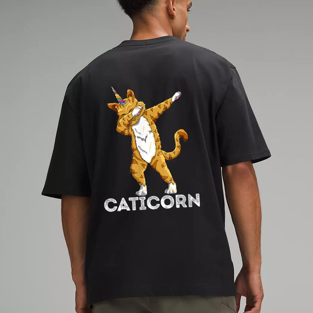 Funny Cat Kitten Caticorn Cat Dabbing Cat Lover Men T-Shirt