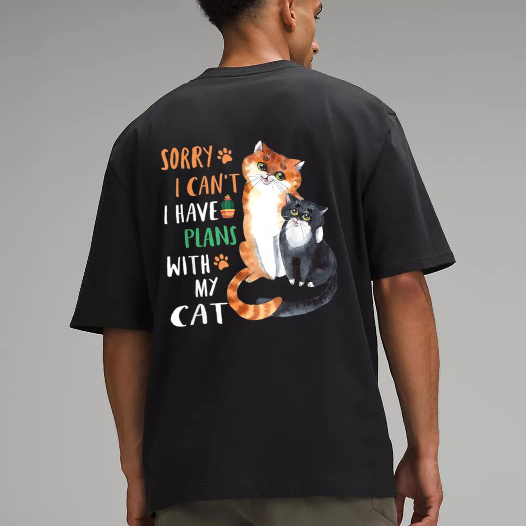 Funny Cat Lover Sorry I can't I have plans with my Cat Men T-Shirt