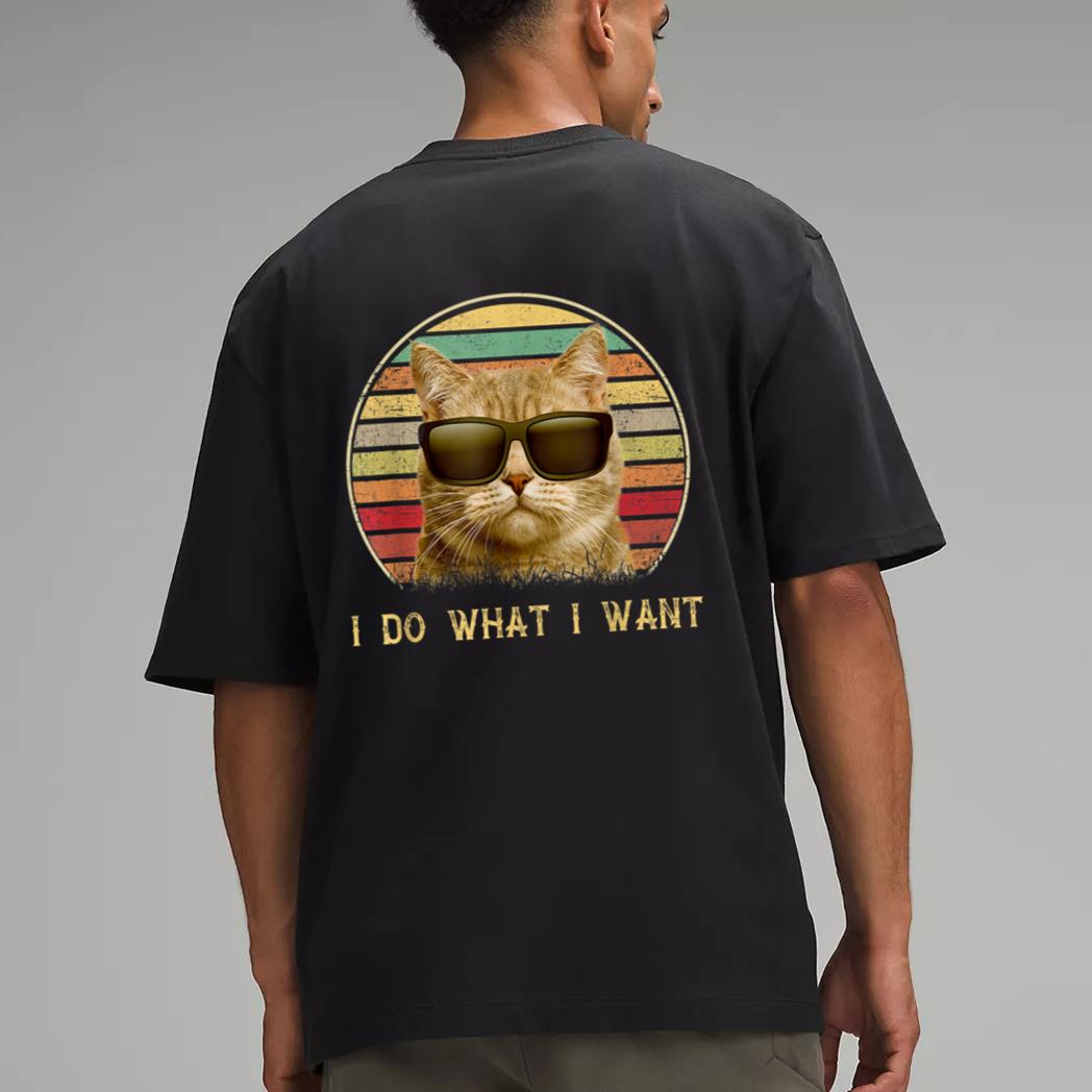Funny Cat lovers gifts Vintage i do what i want cat Men T-Shirt