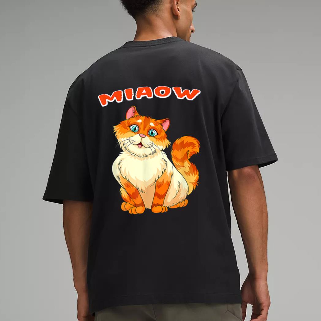 Funny Cat Miaow Cat Lovers Men T-Shirt