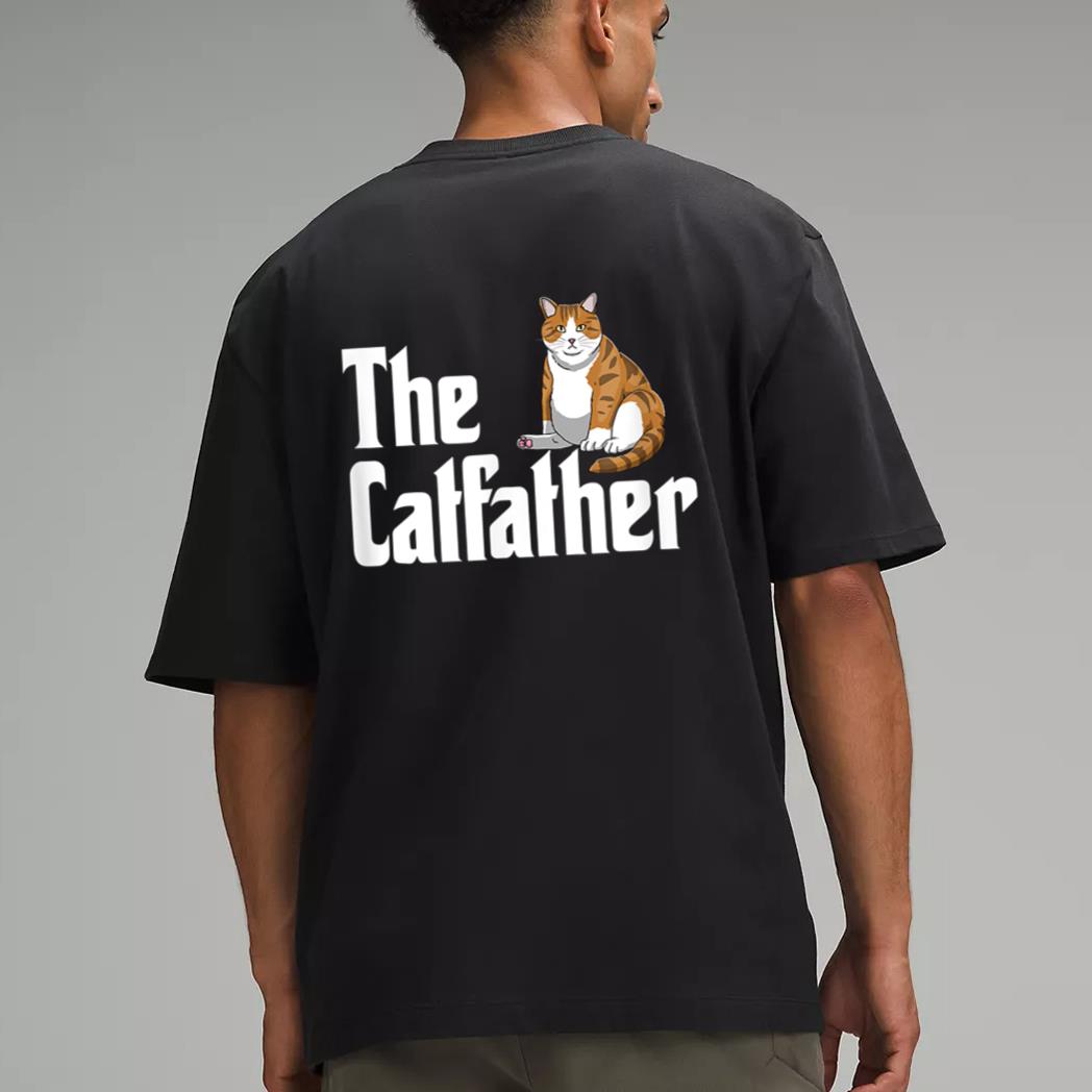 funny catfather shirt Funny Meow Cat for Dad Lover Men T-Shirt