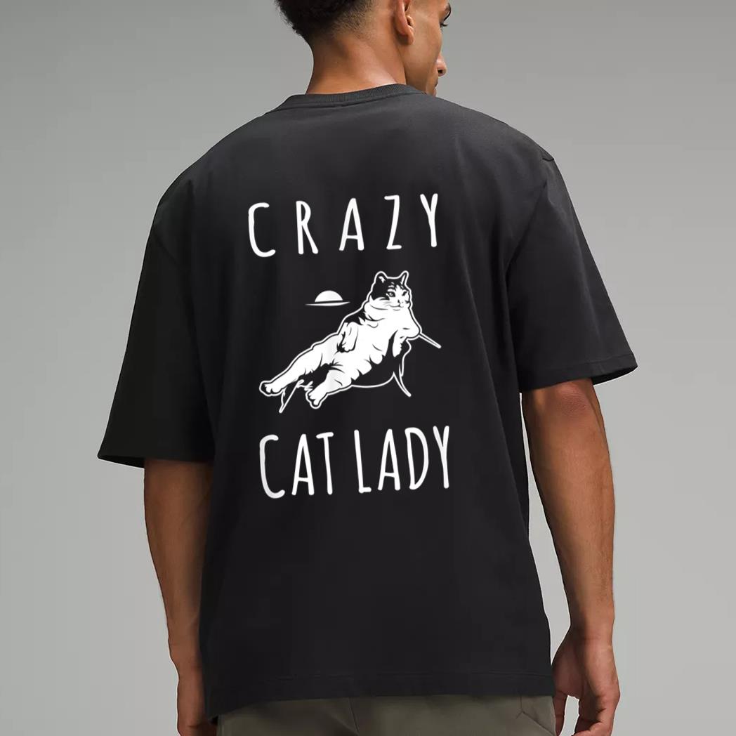 Funny Crazy Cat Lady Meow Kitty Funny Cats Mom And Cat Dad Men T-Shirt