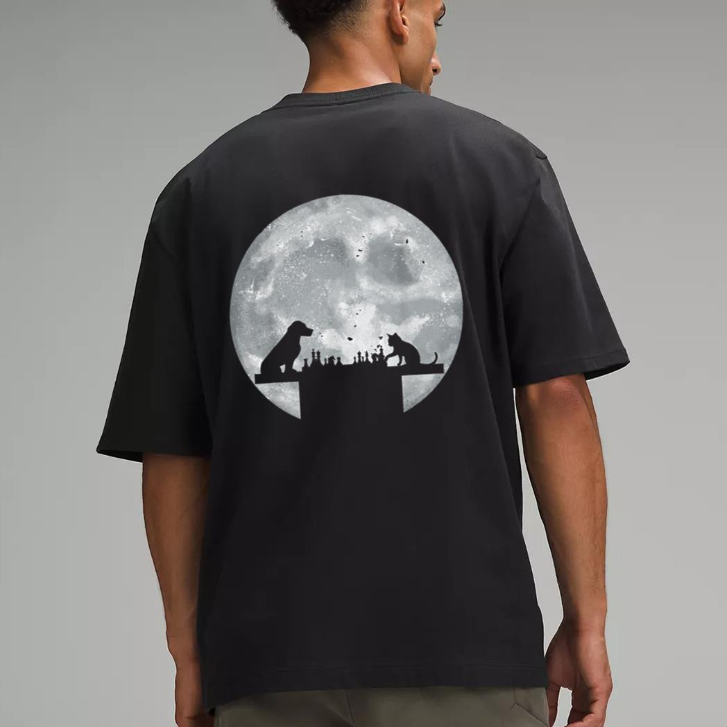 Funny Dog And Cat Chess Game Animal Chess Player Men T-Shirt