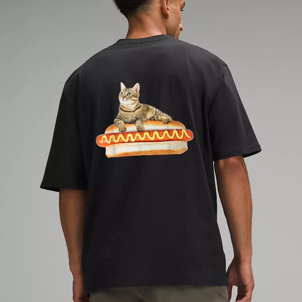 Funny Hot Dog Cat  by Zany Brainy, Cute Kitty Food Men T-Shirt