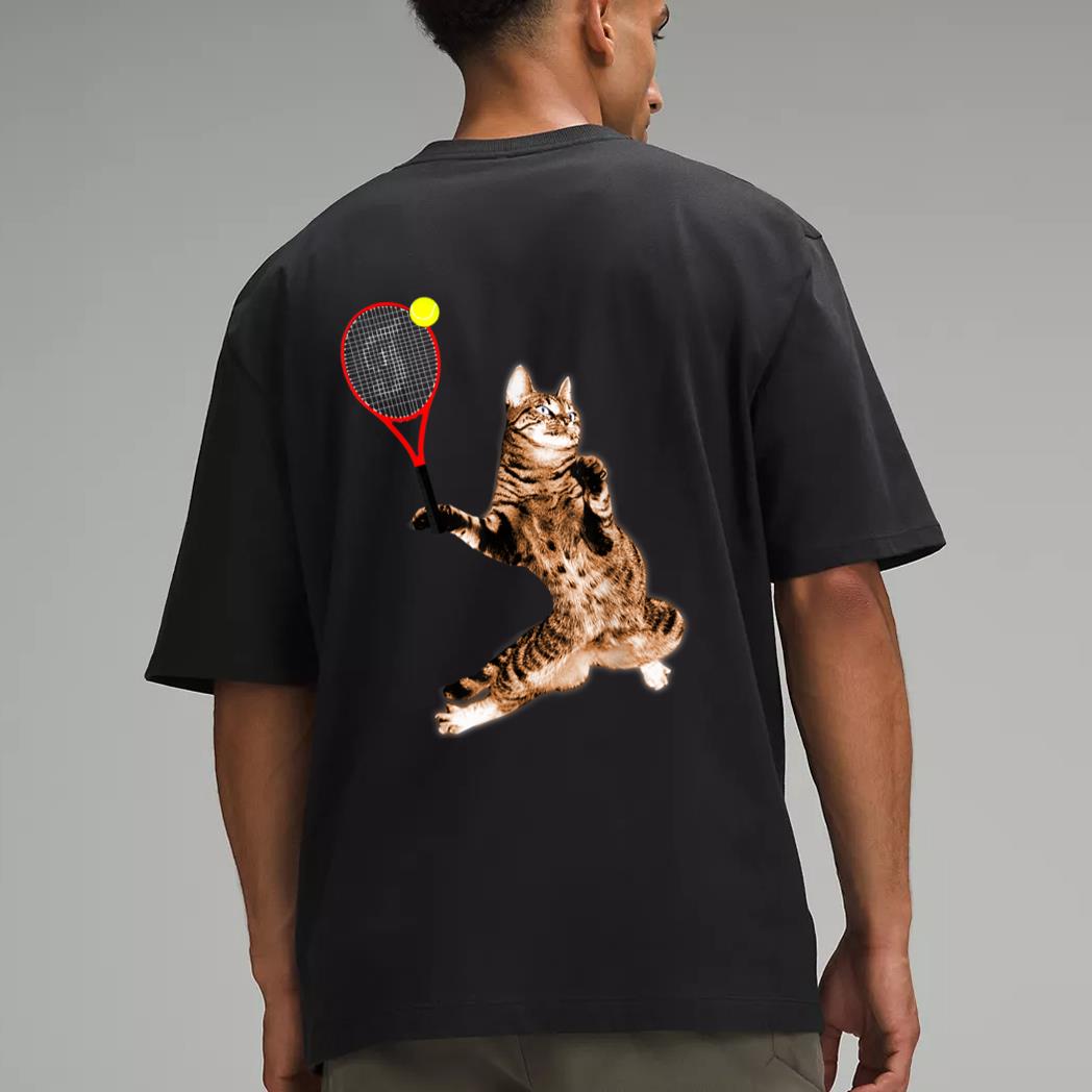 FUNNY TENNIS GAME T-SHIRT FUNNY CAT RACKET FOR MEN WOMEN Men T-Shirt