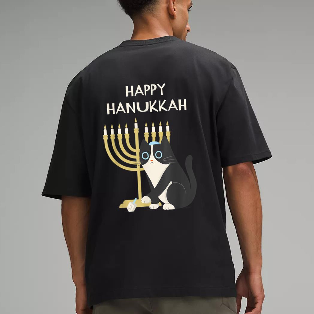 Happy Hanukkah Cat  Hanukkah Men T-Shirt