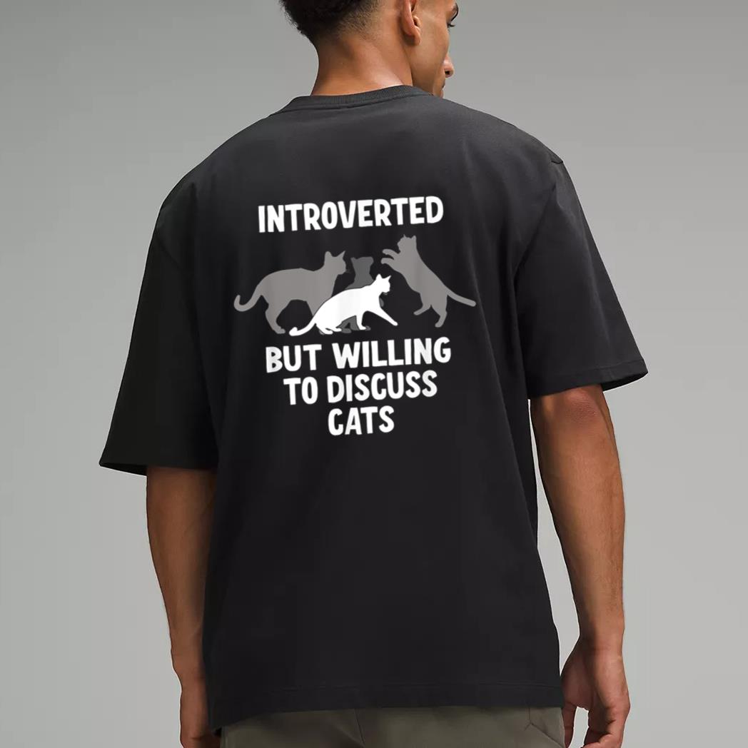 Introverted But Willing To Discuss Cats Men T-Shirt