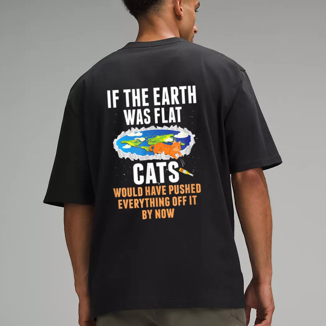 It S Flat Earth Cat Kitten Science Conspiracy Flat Earther Men T-Shirt