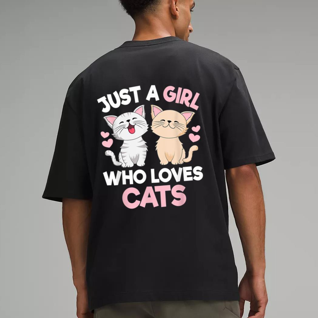 Just A Girl Who Loves Cats Cute Cat Lover Men T-Shirt