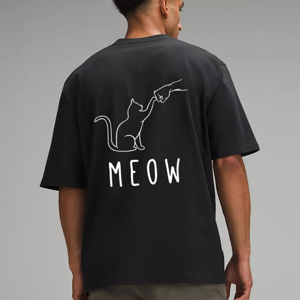 Meow Cat  Meow Kitty Funny Cats Mom And Cat Dad Cat Paw Men T-Shirt