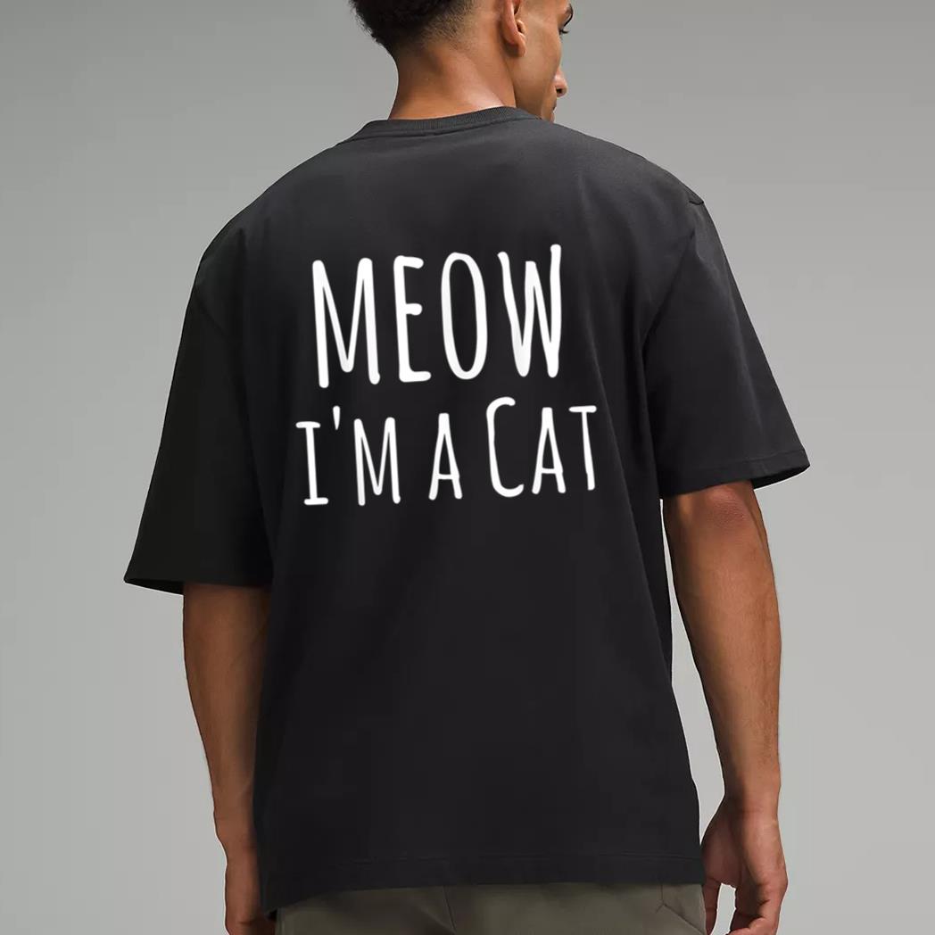 Meow I'm A Cat - Funny Cat Lover Lazy Halloween Costume Men T-Shirt