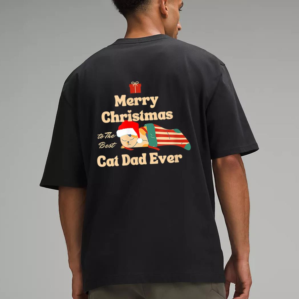 Merry Christmas Cat Friends Men T-Shirt