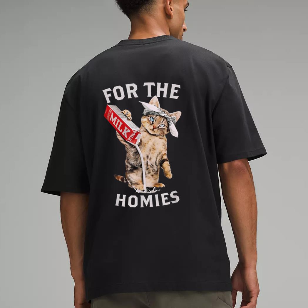 Milk Cat For The Homies Lover Kids Women Tee Men T-Shirt