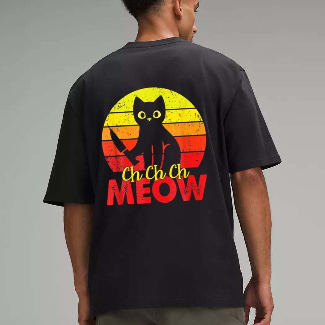 Murderous Black Cat With Knife Funny Halloween Cat Lover Men T-Shirt