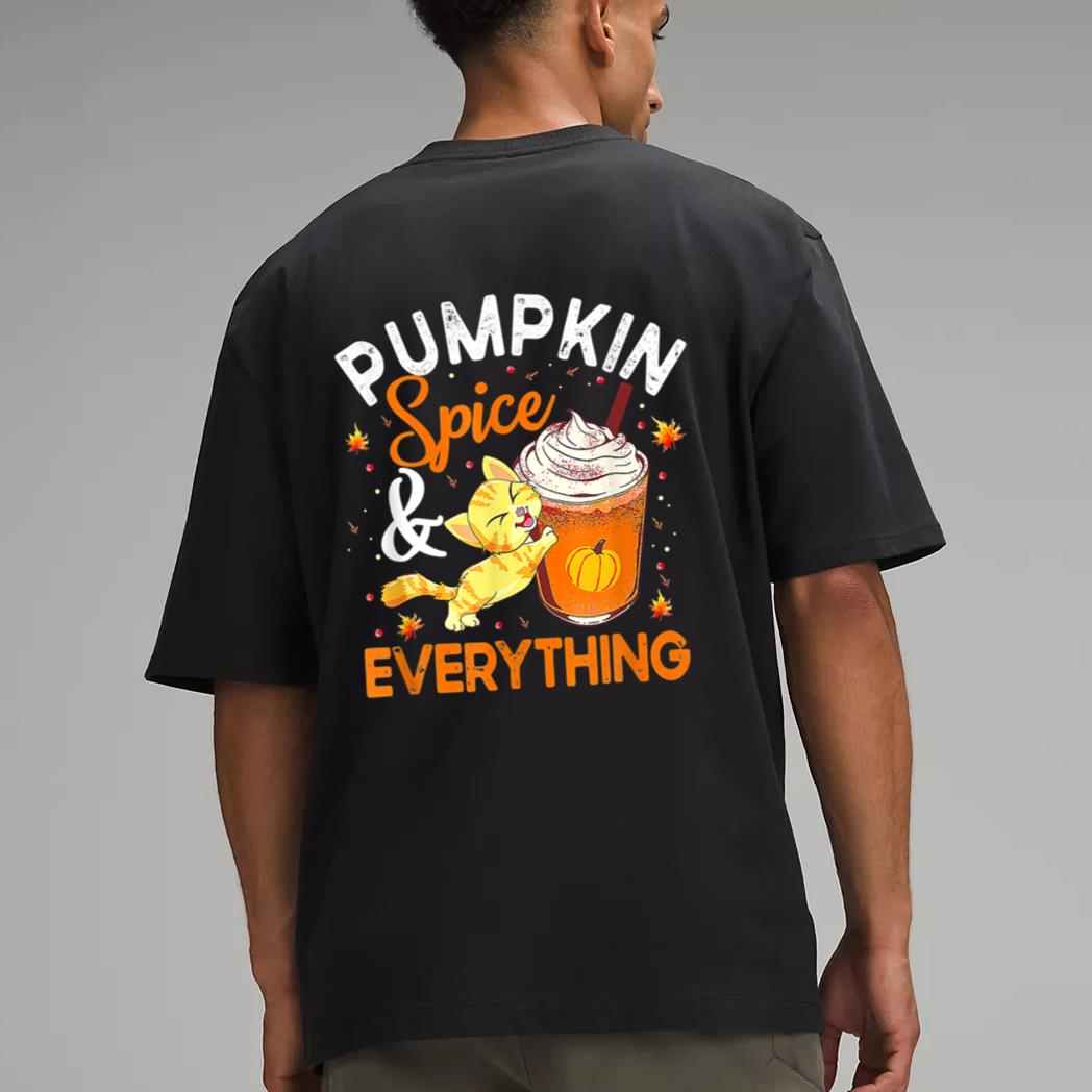 Pumpkin Spice Everything Cat Lover Cute Autumn Fall Men T-Shirt