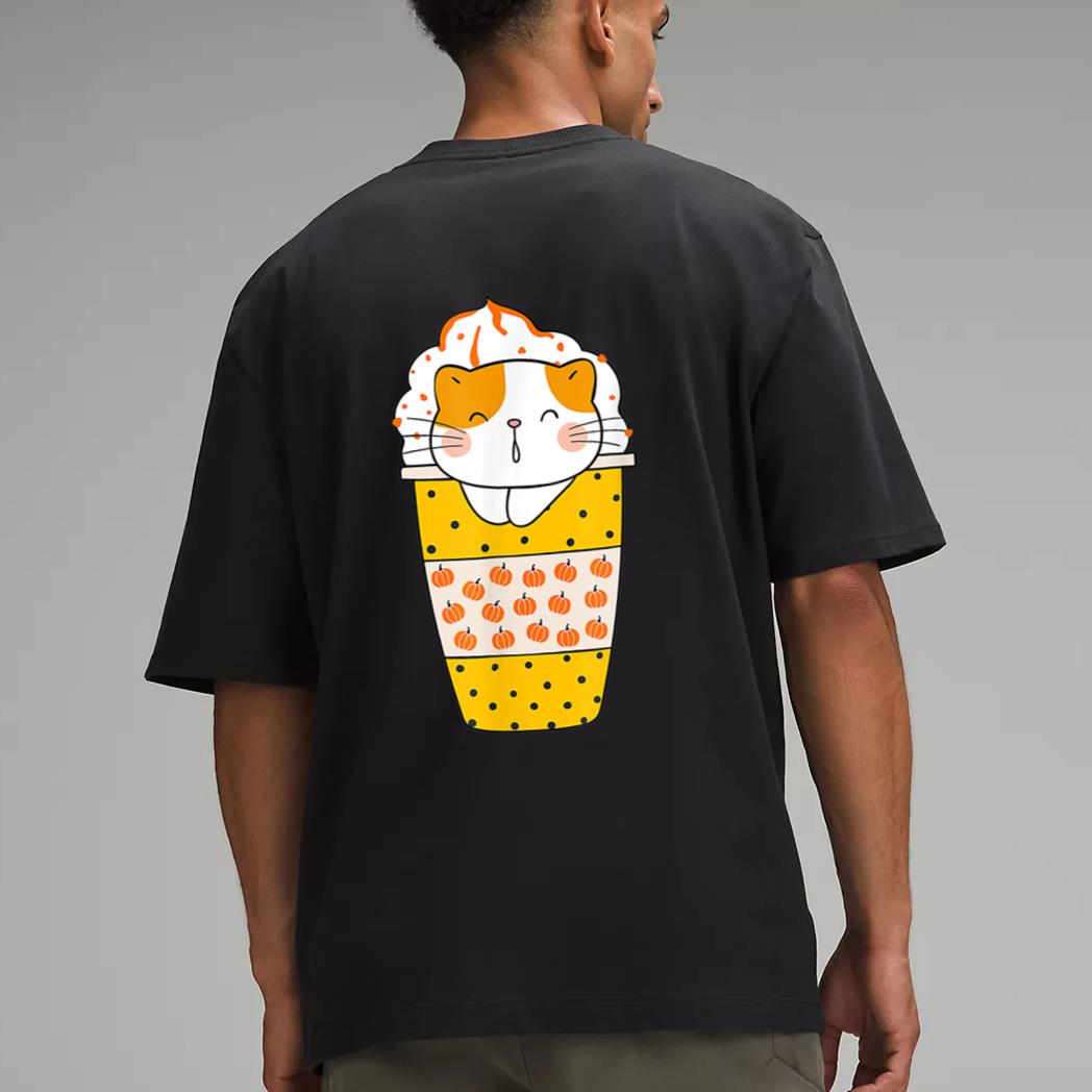 Pumpkin Spice Latte Fall Coffee Pumpkin Spice PSL Cat Men T-Shirt