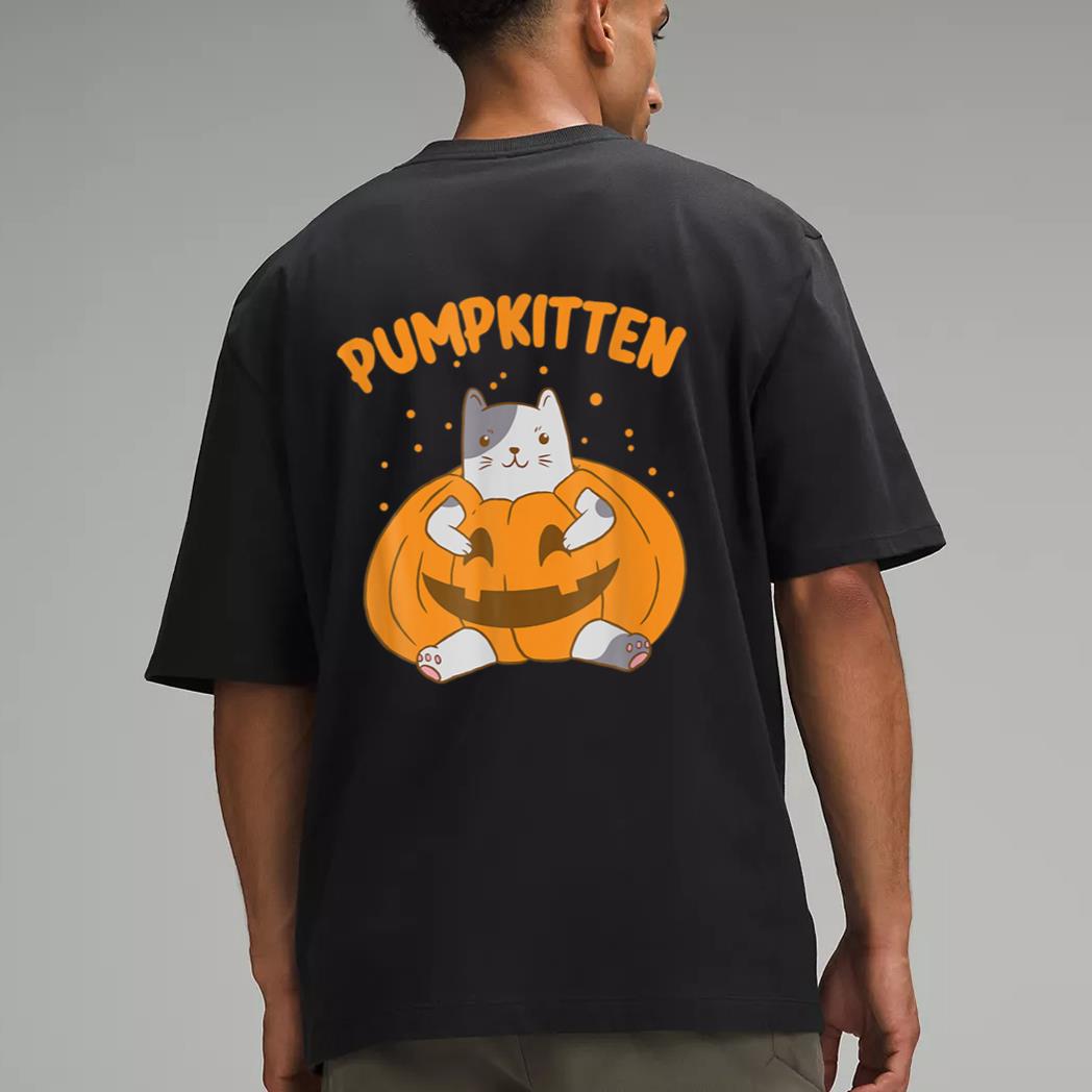 Pumpkitten Halloween 2022 Group Funny Pumpkin And Cat Men T-Shirt