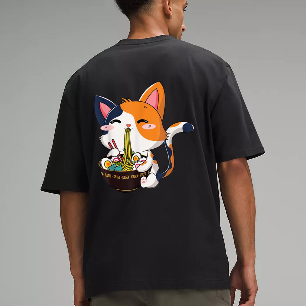 Ramen Cat Kawaii Anime Cat Ramen Lover Kawaii Neko Teen Girl Men T-Shirt