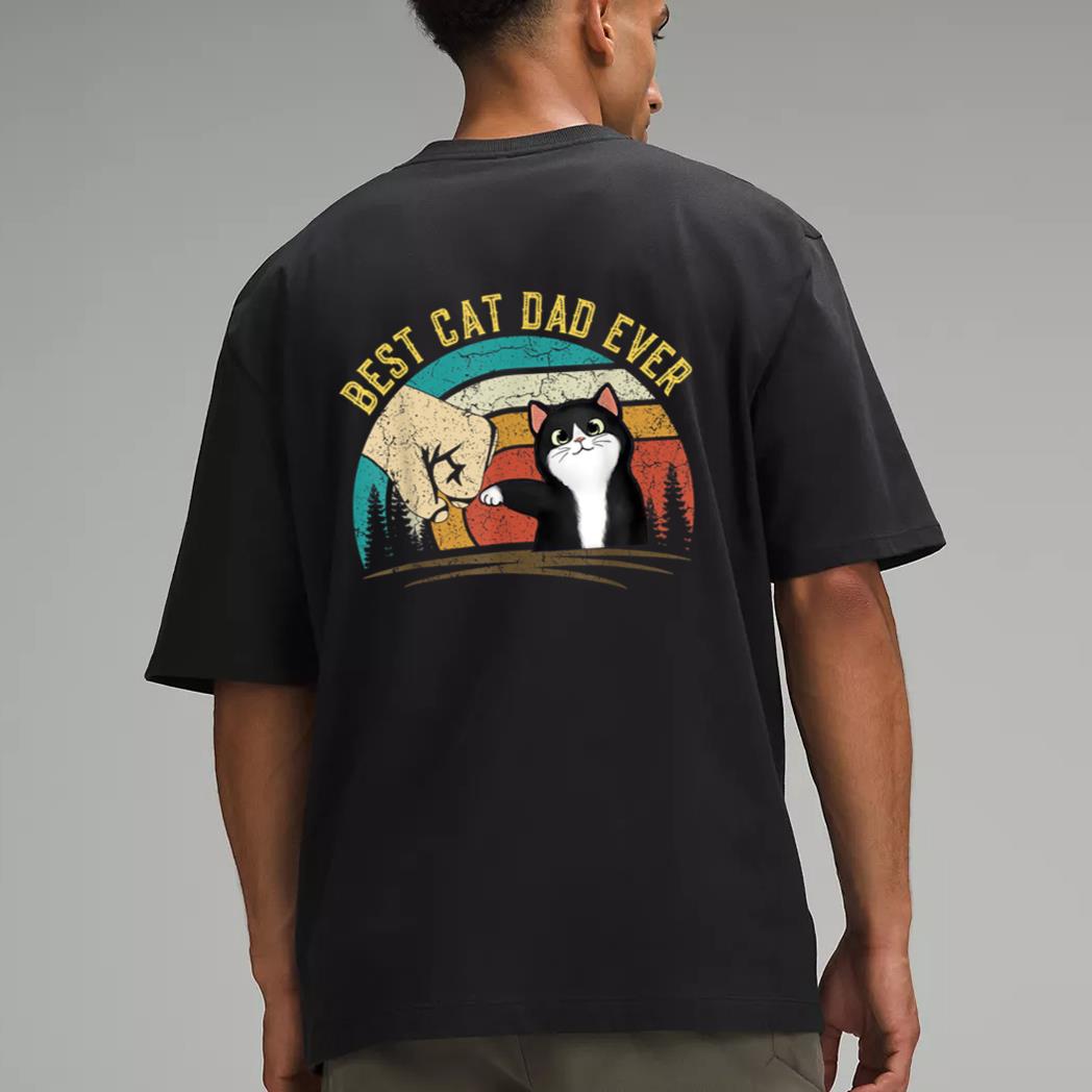 Retro Best Cat Dad Ever Father's Day Cat Daddy gifts Men T-Shirt