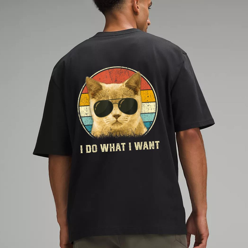 Retro Cat Lovers shirt I Do What I Want Cat Men T-Shirt