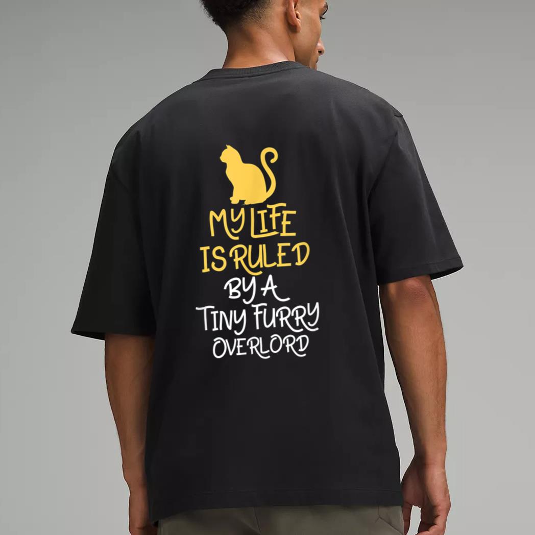 Retro Meow Cat My Life is Ruled by a Tiny Furry Overlord Men T-Shirt
