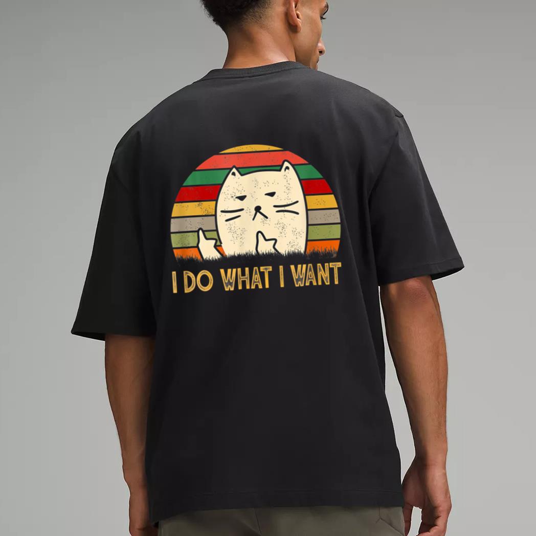 Retro Vintage I Do What I Want Cat Lover Funny Cat Pet Lover Men T-Shirt
