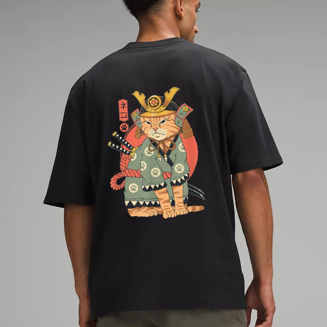 Samurai Japanese Cat Bushido Katana Vintage Gifts Men Women Men T-Shirt
