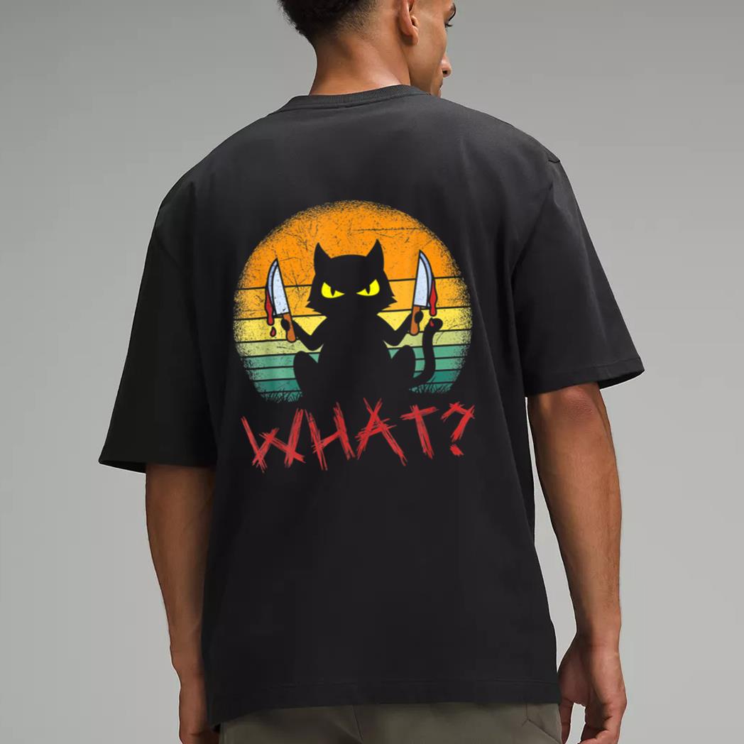 Serial Killer Halloween Cat Men T-Shirt