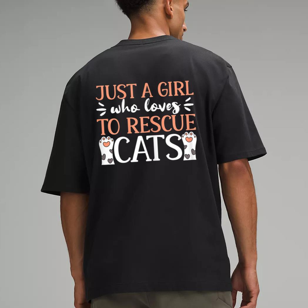 Shelter Animal Love Just A Girl Who Loves To Rescue Cats Men T-Shirt