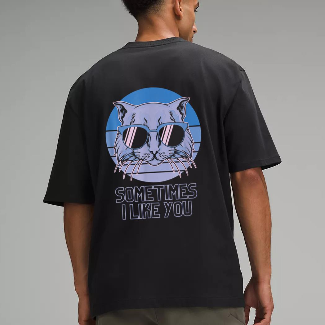 Sometime I Like You Meme Funny Retro Style Vintage Cats Men T-Shirt