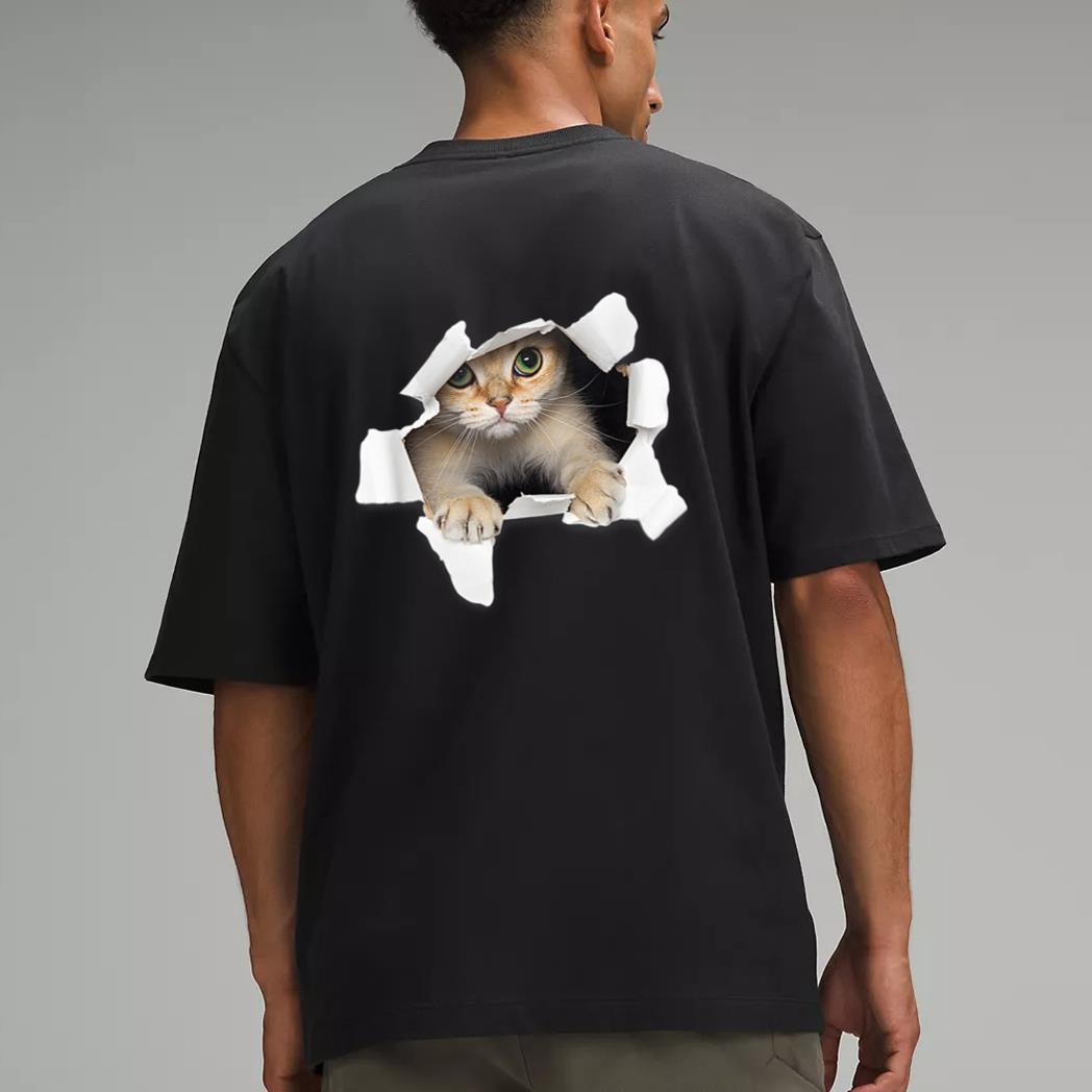 Sweet Kitten Torn Cloth Funny Cat Lover Cat Owner Cat Lady Men T-Shirt