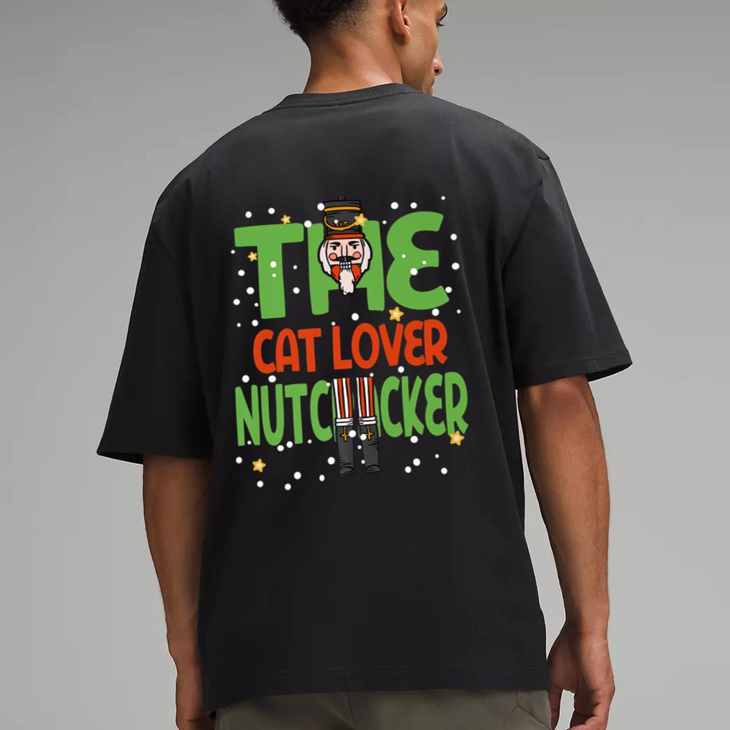 The Cat Lover Nutcracker Funny Christmas Matching Family Men T-Shirt