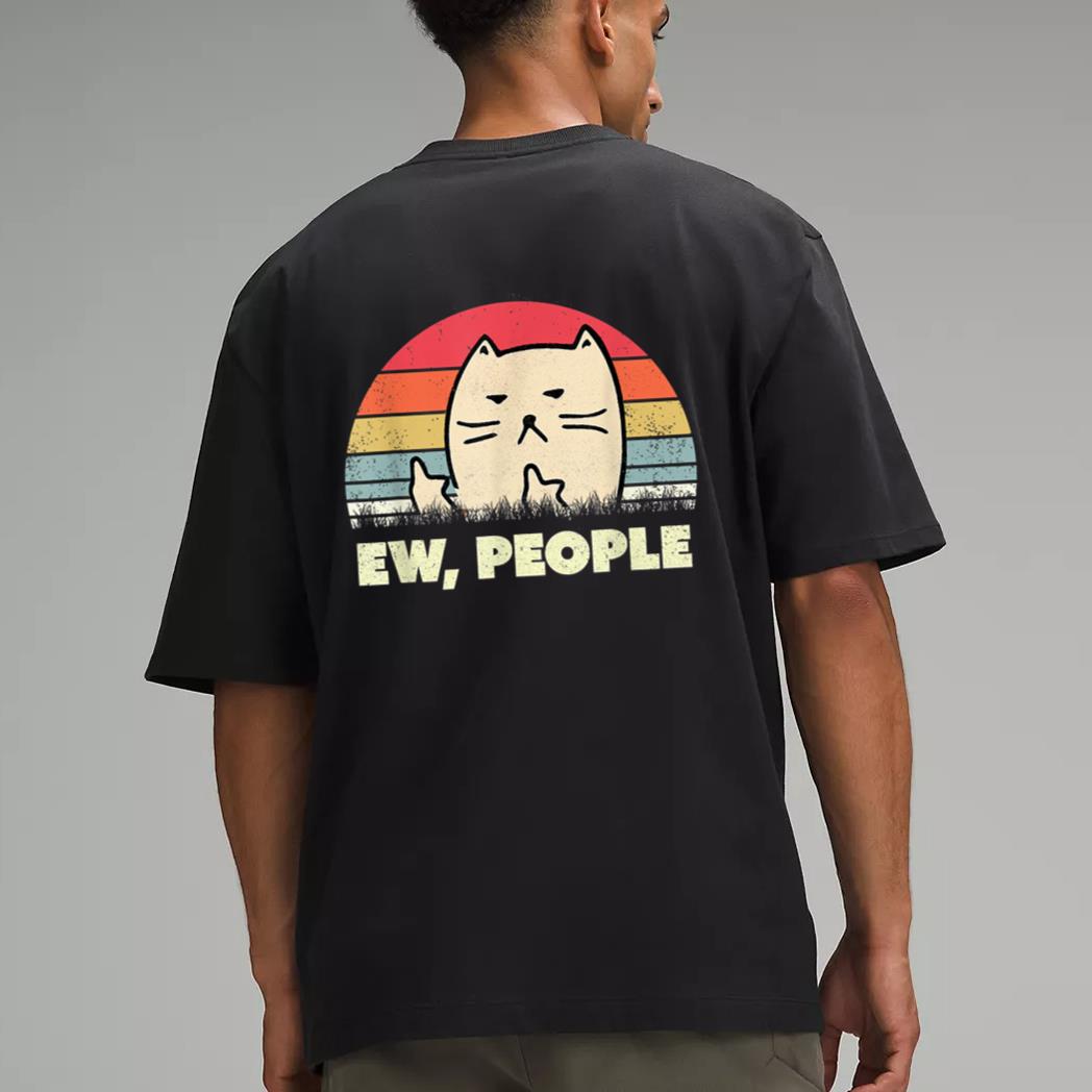 Vitnage black cat funny ew, people meowy cat kitty lovers Men T-Shirt