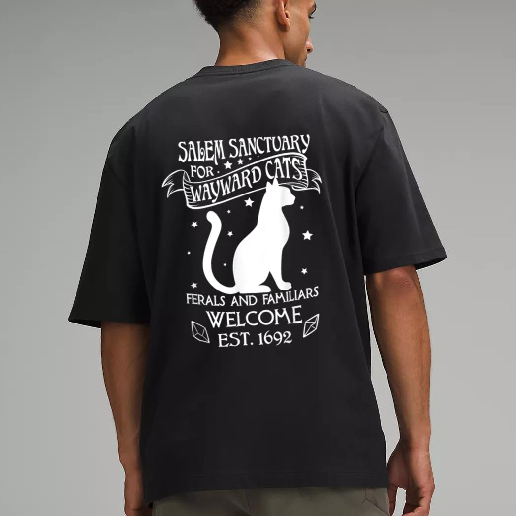 Witch Salem Sanctuary For Wayward Black Cats 1692 Gift Idea Men T-Shirt