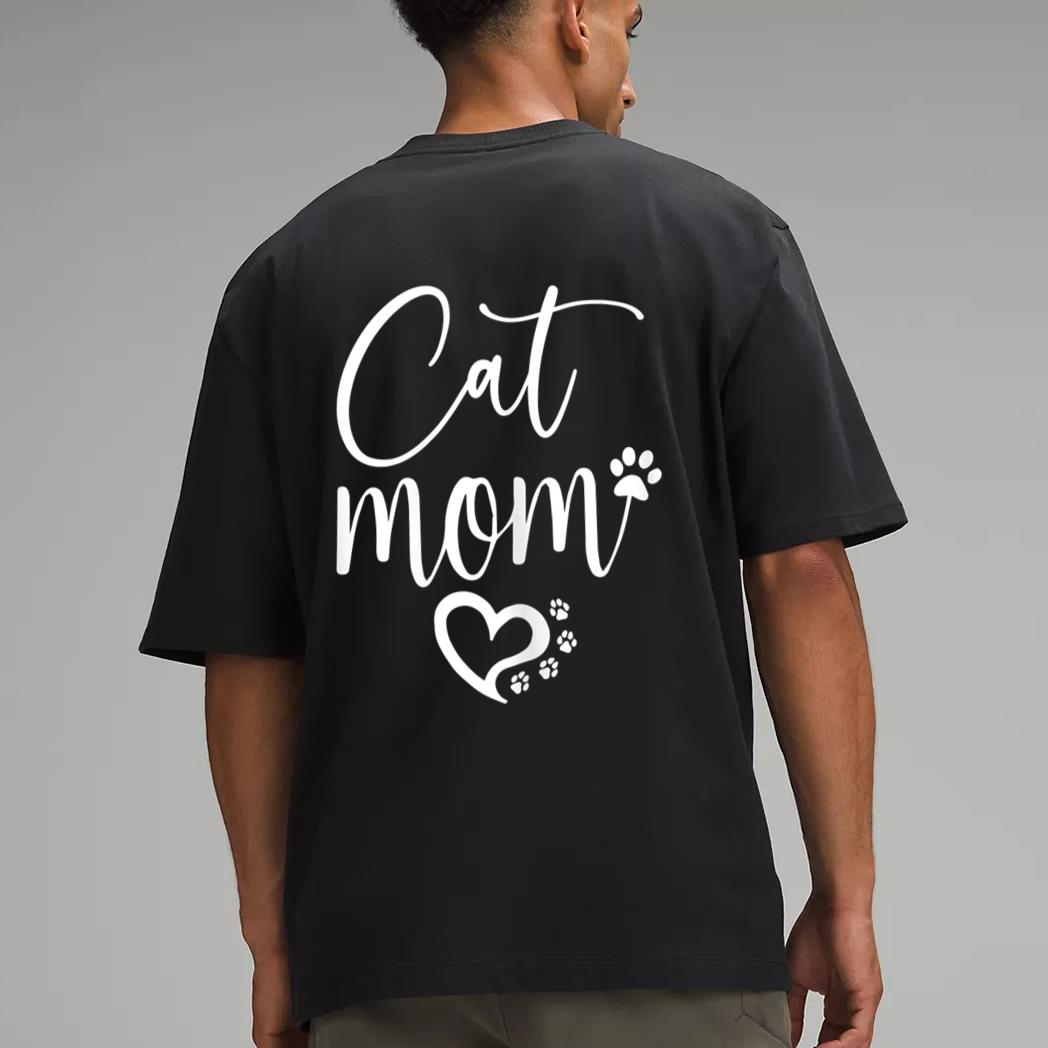 Womens Cat Mom Men T-Shirt
